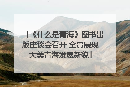 《什么是青海》图书出版座谈会召开 全景展现大美青海发展新貌