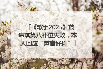 《歌手2025》范玮琪第八补位失败，本人回应“声音好抖”