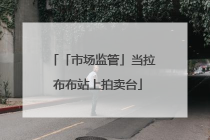 「市场监管」当拉布布站上拍卖台