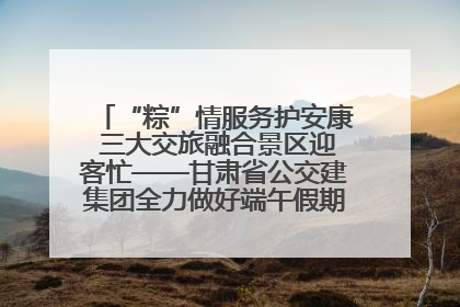 “粽”情服务护安康 三大交旅融合景区迎客忙——甘肃省公交建集团全力做好端午假期景区运营工作