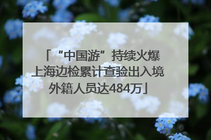 “中国游”持续火爆 上海边检累计查验出入境外籍人员达484万