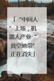“中间人”上场，机器人产业“真空地带”正在消失