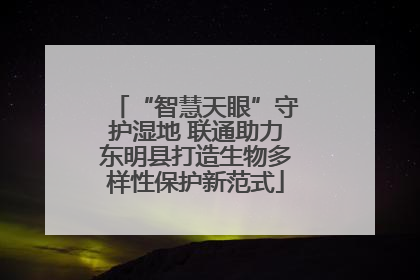 “智慧天眼”守护湿地 联通助力东明县打造生物多样性保护新范式