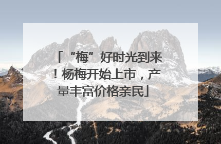 “梅”好时光到来！杨梅开始上市，产量丰富价格亲民