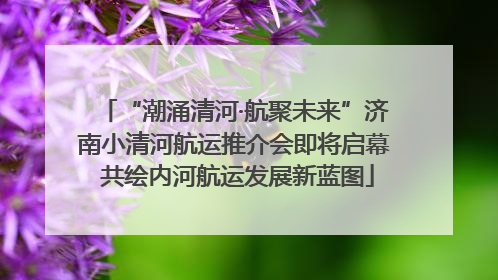 “潮涌清河·航聚未来”济南小清河航运推介会即将启幕 共绘内河航运发展新蓝图