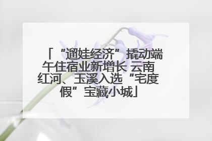 “遛娃经济”撬动端午住宿业新增长 云南红河、玉溪入选“宅度假”宝藏小城