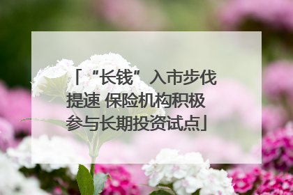 “长钱”入市步伐提速 保险机构积极参与长期投资试点