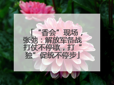 “香会”现场，张弛：解放军备战打仗不停歇，打“独”促统不停步
