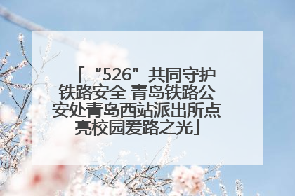 “526”共同守护铁路安全 青岛铁路公安处青岛西站派出所点亮校园爱路之光