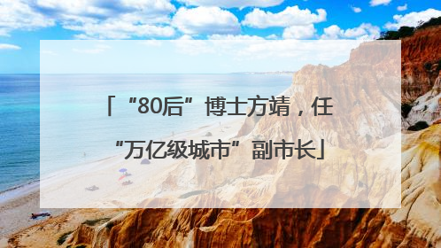 “80后”博士方靖，任“万亿级城市”副市长