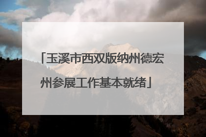 玉溪市西双版纳州德宏州参展工作基本就绪