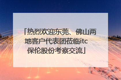 热烈欢迎东莞、佛山两地客户代表团莅临itc保伦股份考察交流