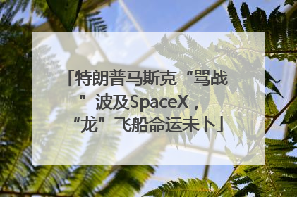 特朗普马斯克“骂战”波及SpaceX，“龙”飞船命运未卜