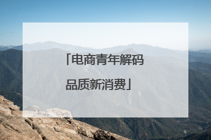 电商青年解码品质新消费