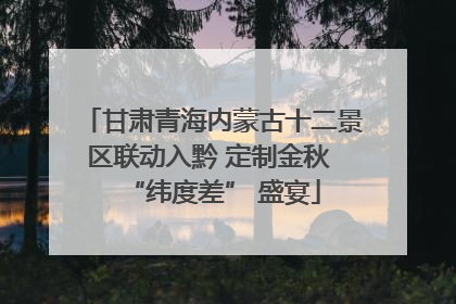 甘肃青海内蒙古十二景区联动入黔 定制金秋 “纬度差” 盛宴