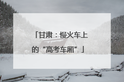 甘肃：慢火车上的“高考车厢”