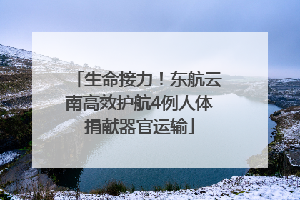 生命接力！东航云南高效护航4例人体捐献器官运输