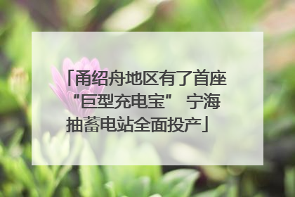 甬绍舟地区有了首座“巨型充电宝” 宁海抽蓄电站全面投产