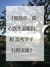 界首市：爱心送考温暖启程 高考学子行程无忧