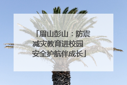 眉山彭山：防震减灾教育进校园 安全护航伴成长