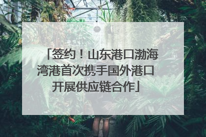 签约！山东港口渤海湾港首次携手国外港口开展供应链合作