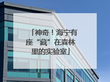 神奇！海宁有座“藏”在森林里的实验室
