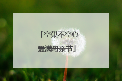 空巢不空心 爱满母亲节