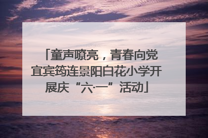 童声嘹亮，青春向党 宜宾筠连景阳白花小学开展庆“六·一”活动