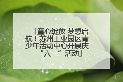 童心绽放 梦想启航！苏州工业园区青少年活动中心开展庆“六一”活动