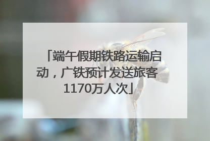 端午假期铁路运输启动，广铁预计发送旅客1170万人次