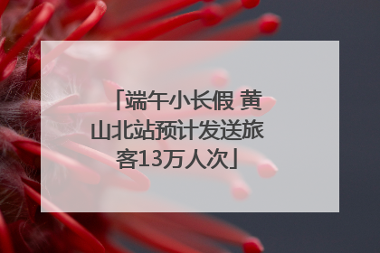 端午小长假 黄山北站预计发送旅客13万人次
