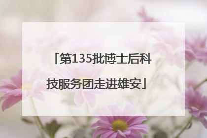 第135批博士后科技服务团走进雄安