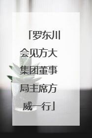罗东川会见方大集团董事局主席方威一行