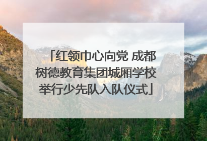 红领巾心向党 成都树德教育集团城厢学校举行少先队入队仪式