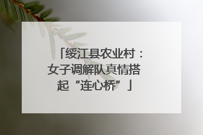 绥江县农业村：女子调解队真情搭起“连心桥”