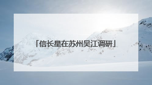 信长星在苏州吴江调研