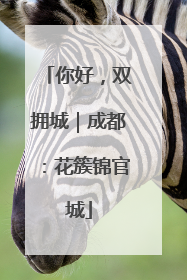 你好，双拥城｜成都：花簇锦官城