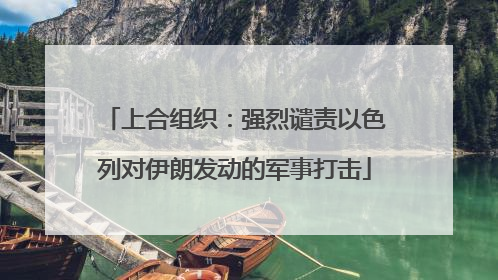 上合组织：强烈谴责以色列对伊朗发动的军事打击