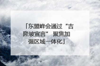 东盟峰会通过“吉隆坡宣言” 聚焦加强区域一体化