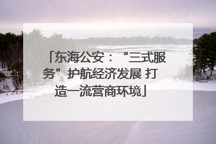 东海公安：“三式服务”护航经济发展 打造一流营商环境