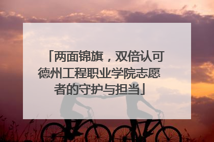两面锦旗，双倍认可德州工程职业学院志愿者的守护与担当