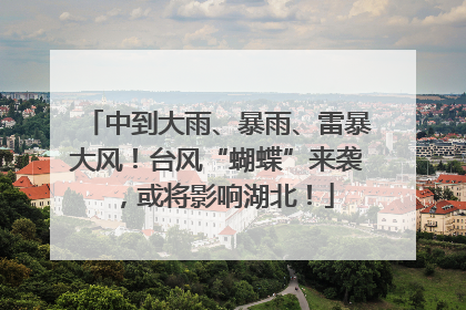 中到大雨、暴雨、雷暴大风！台风“蝴蝶”来袭，或将影响湖北！