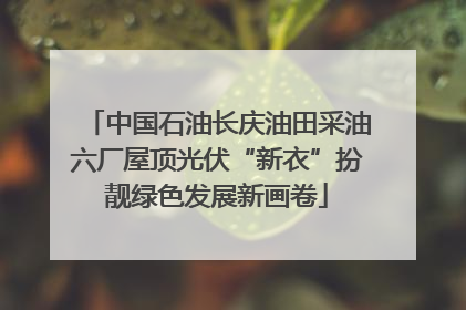 中国石油长庆油田采油六厂屋顶光伏“新衣”扮靓绿色发展新画卷