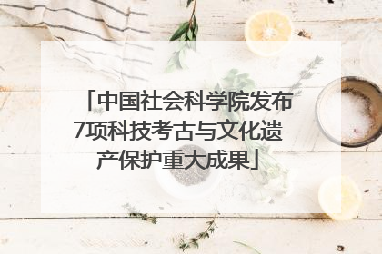 中国社会科学院发布7项科技考古与文化遗产保护重大成果