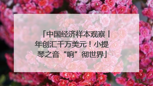 中国经济样本观察丨年创汇千万美元！小提琴之音“响”彻世界