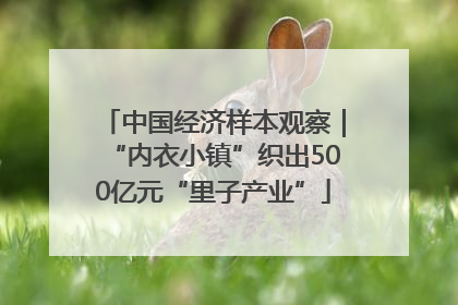 中国经济样本观察｜“内衣小镇”织出500亿元“里子产业”
