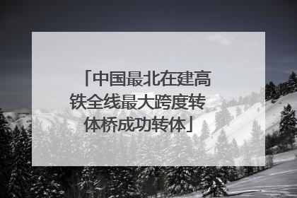 中国最北在建高铁全线最大跨度转体桥成功转体
