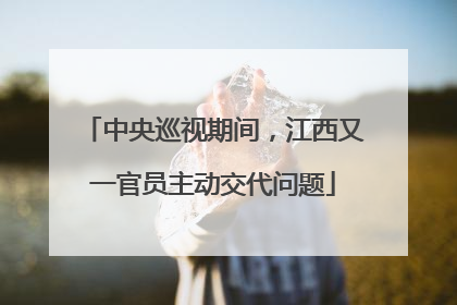 中央巡视期间，江西又一官员主动交代问题