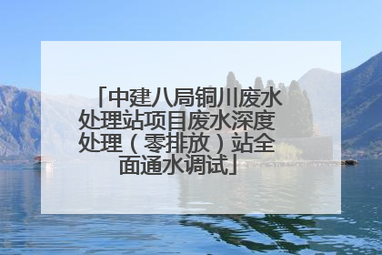 中建八局铜川废水处理站项目废水深度处理（零排放）站全面通水调试