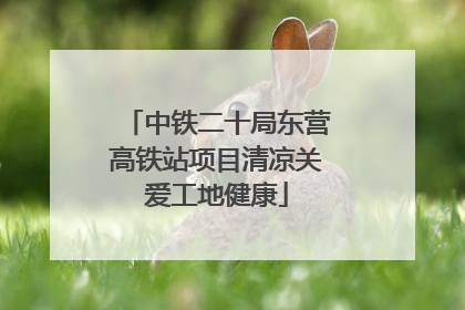 中铁二十局东营高铁站项目清凉关爱工地健康